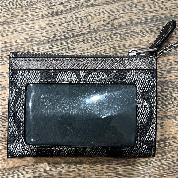 Coach Black and Gray Signature Coin Pouch - Picture 3 of 3
